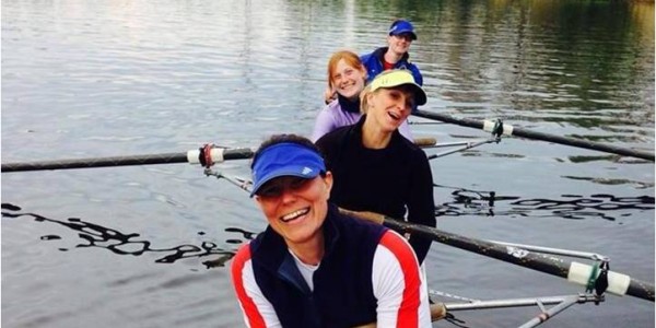 Warrington Rowing Club Ladies Squad training on the River Mersey